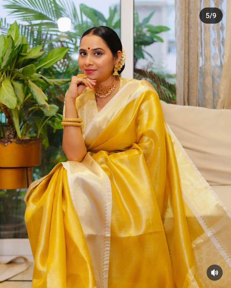 Pure Gold Tissue Silk Saree