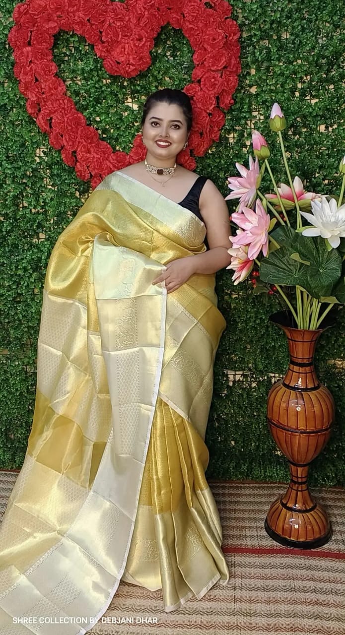 Pure Gold Tissue Silk Saree