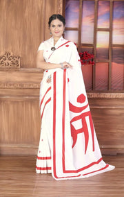 Festival Linen Puja saree