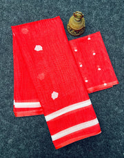 Festival Linen Puja saree