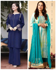 2 Ethnic Suits Combo - Festival Sale