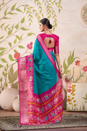 Patola Print Tussar Chex Saree