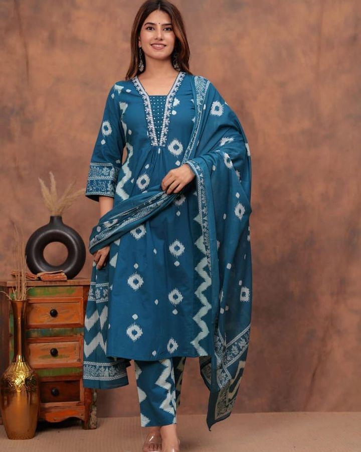 KURTA PANT WITH DUPATTA SUIT SET