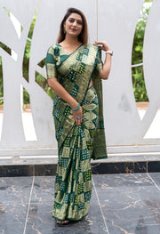 Pure Bandhej Silk Saree