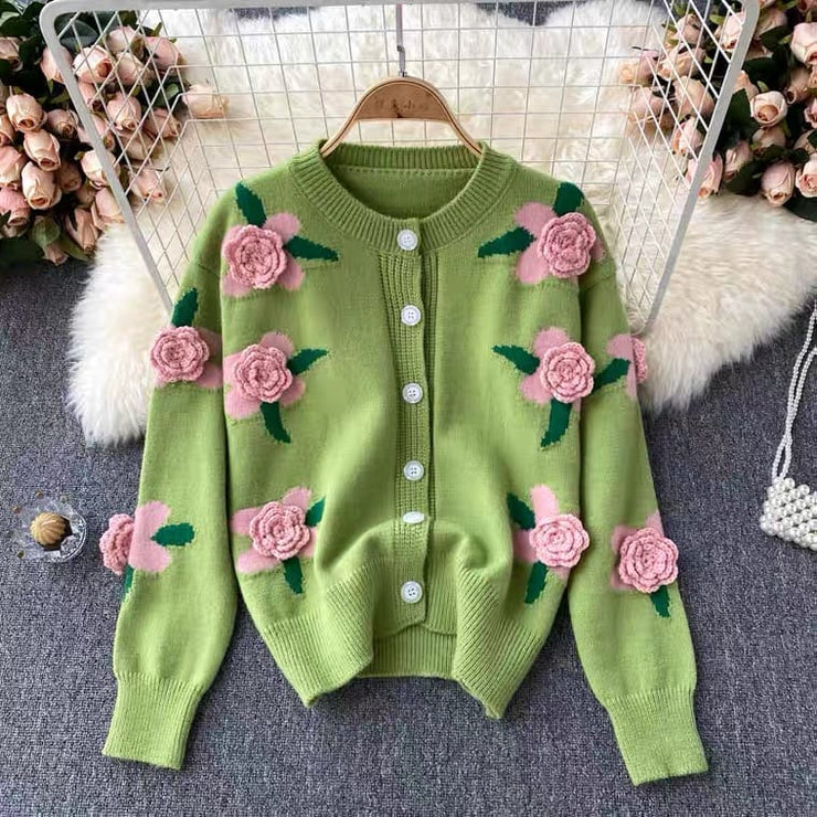 3D Flower Luxury Cardigan