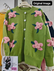 3D Flower Luxury Cardigan