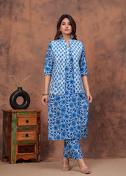 Winter Special Straight Kurti, Pant With Ethnic Jaipuri Jacket (Both Side)