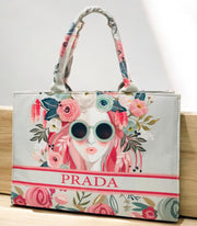 Stylish Funky Doll Print Tote Bag