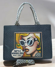 Stylish Funky Doll Print Tote Bag