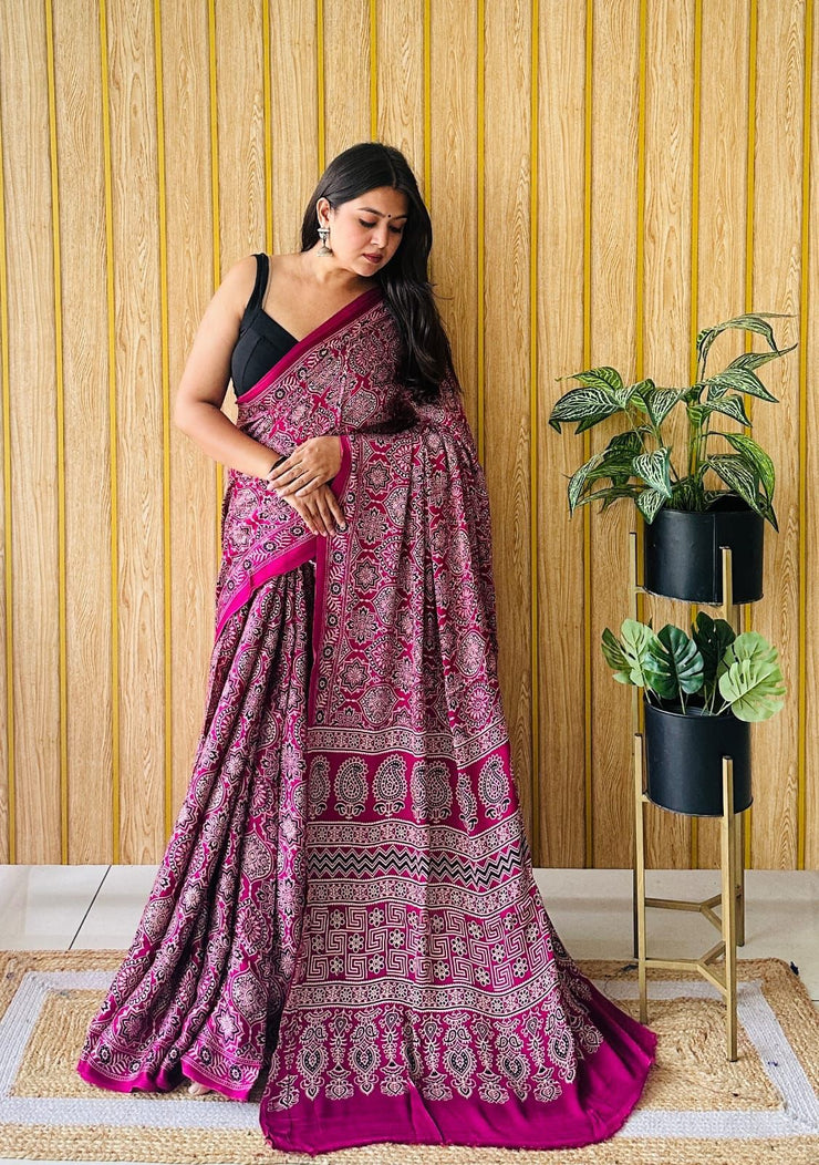 Lagdi Pure Gajji Soft Silk Saree