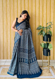 Lagdi Pure Gajji Soft Silk Saree