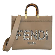 Fendi Roma 35 Sunshine Leather Tote Bag