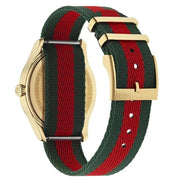 Gucci Quartz Gold and Nylon Casual Watch