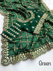 Beautiful vhichitra saree with rich look khadi print