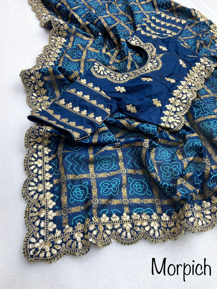 Beautiful vhichitra saree with rich look khadi print