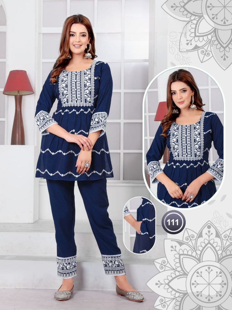 KURTI CO-ORD SET WITH STYLISH PATTERN