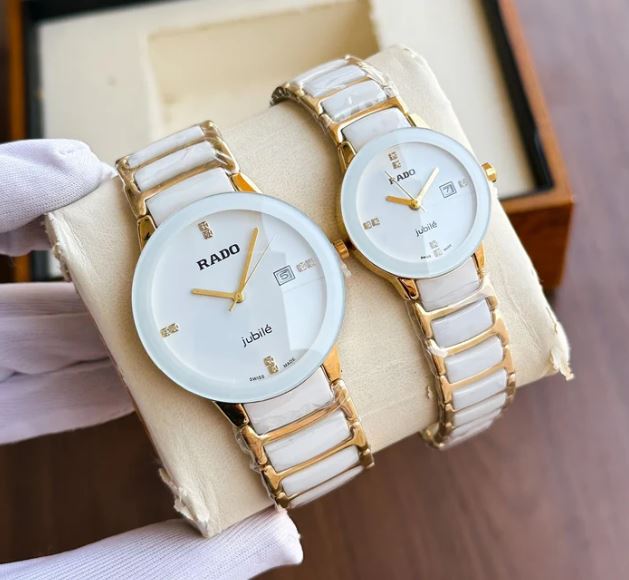 Rado Jubilee Couple Watches White Glamourlyindia