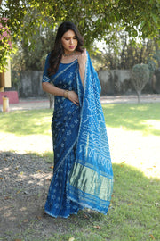 Pure Bandhej Silk Saree