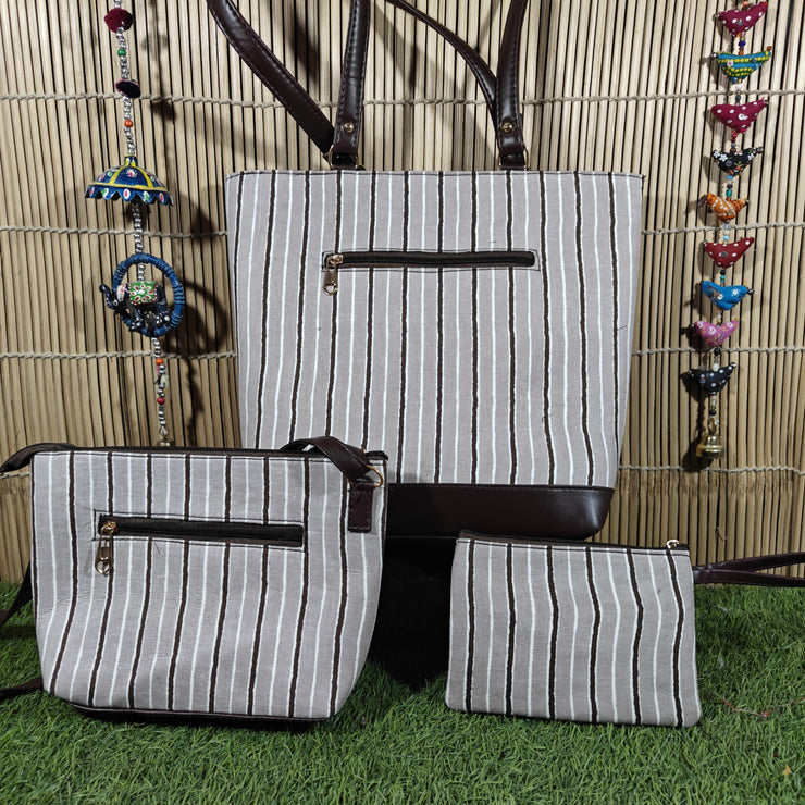 Premium Cotton Printed Bags Combo Set