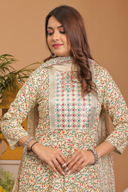 Heavy Embroidery Kurti Pant and Duppata Set