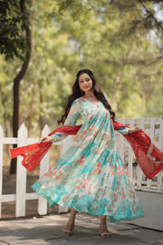 ALIA CUT GOWN WITH DUPATTA SET