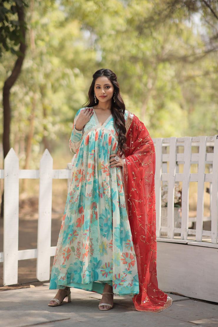 ALIA CUT GOWN WITH DUPATTA SET