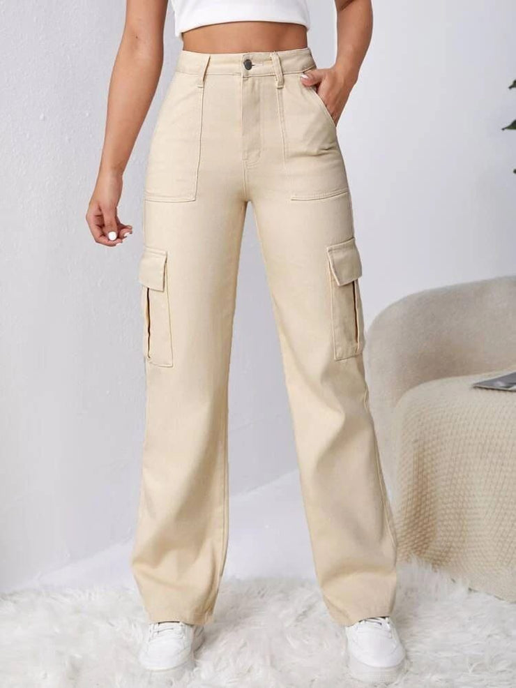 WOMAN CARGO POCKET JEANS