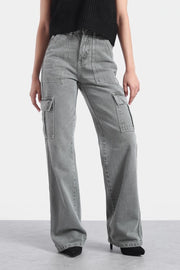 WOMAN CARGO POCKET JEANS