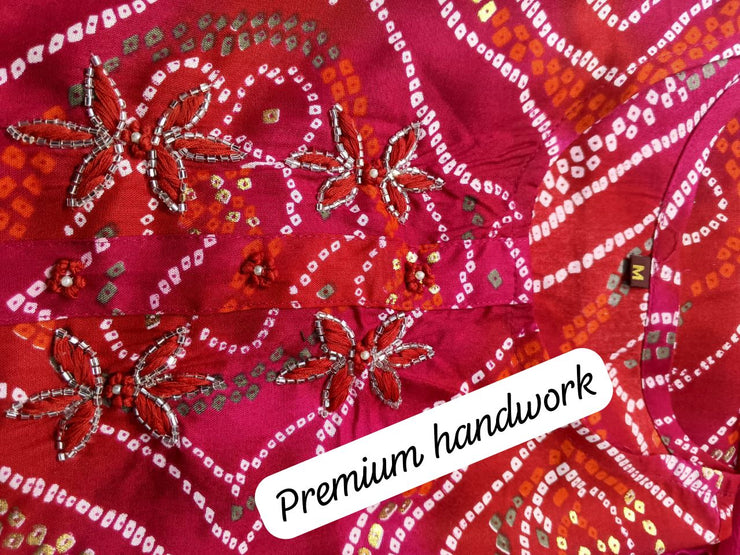 NEW BANDHEJ PRINT PREMIUM SUIT