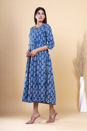 Hand Block Printed Cotton Full Length Kurtis