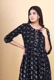 Hand Block Printed Cotton Full Length Kurtis