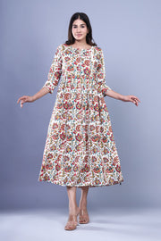 Hand Block Printed Cotton Full Length Kurtis