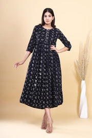 Hand Block Printed Cotton Full Length Kurtis