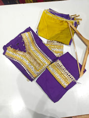 Beautiful Purple Anarkali Suit Set with embroidery work